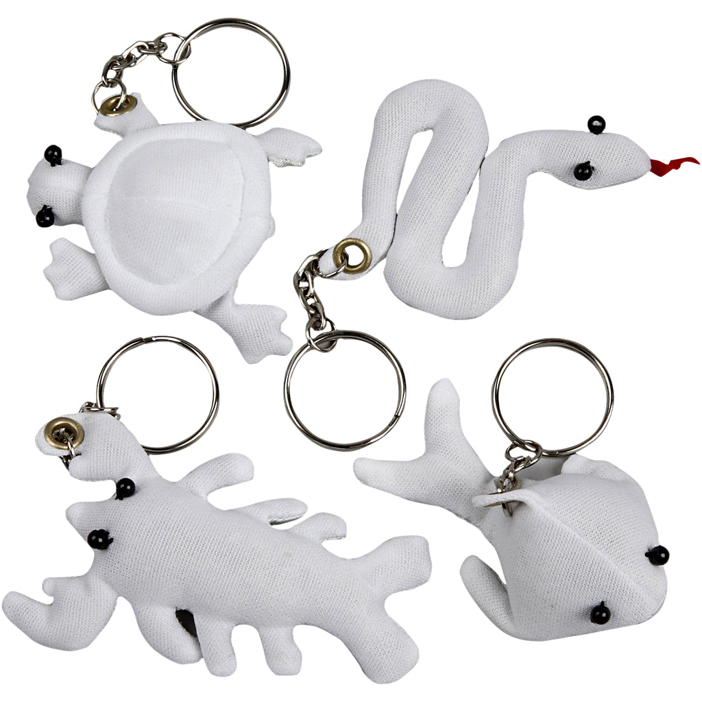 Kreativfirma Dieren Keychains aus Textiel, 4st.