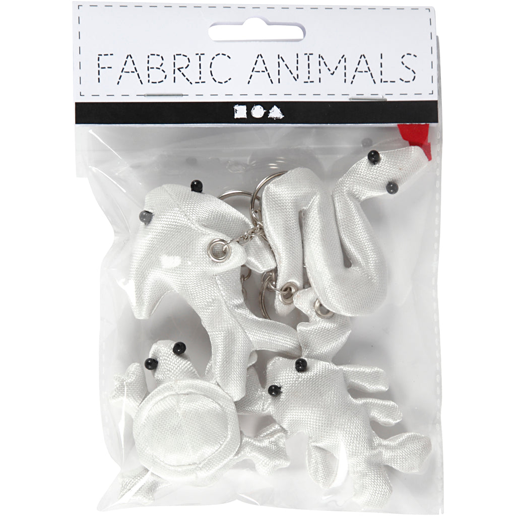 Kreativfirma Dieren Keychains aus Textiel, 4st.