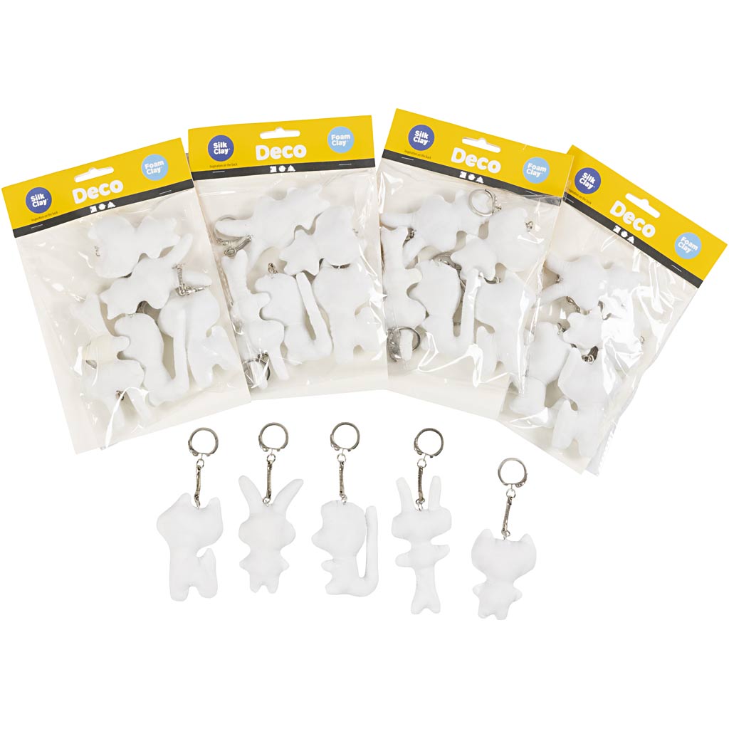 Kreativfirma Zahlen von Textil mit Key Ring, 25st.