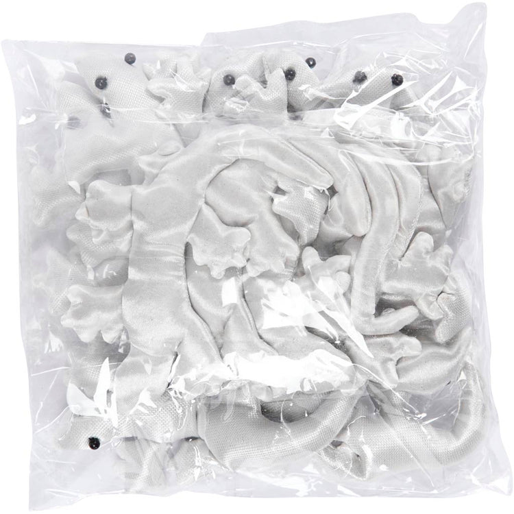 Creativ Company Grusel-Krabbel-Textil, Größe 10-14 cm, weiß, 12 Stück 1 Box