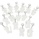 Creativ Company Textilfiguren mit Schlüsselanhänger, Größe 6-10 cm, weiß, 15 Stück 1 Box
