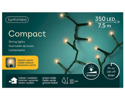 Lumineo Weihnachtsbeleuchtung. kompakter 350l-Klassiker warm