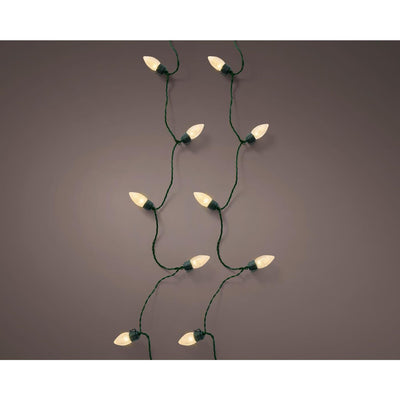 Lumineo LED Vintage Weihnachtsbaumbeleuchtung 8 Funktionen Funkeleffekt 100LED 1980cm grün zartgold