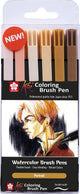 Sakura • Koi-Pinselstift-Set, 6 Stück, Porträt