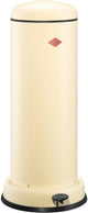 Wesco großer Baseboy-Abfallbehälter mit Soft-Close | 30 Liter | Metall - Mandel | Treteimer