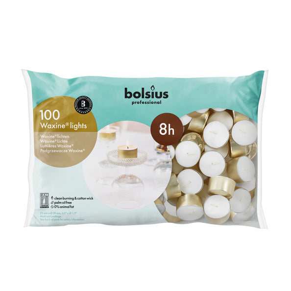 Bolsius Profi-Teelichter weiß 8 Stunden (100 Stück)