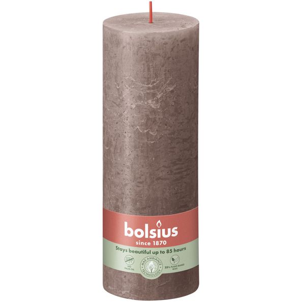 Bolsius Bolsius Stollen Shine 4 St rustikal 190x68 mm rustikaler Taupe