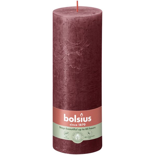 Bolsius Bolsius Stollen Shine 4 St rustikal 190x68 mm Samtrot