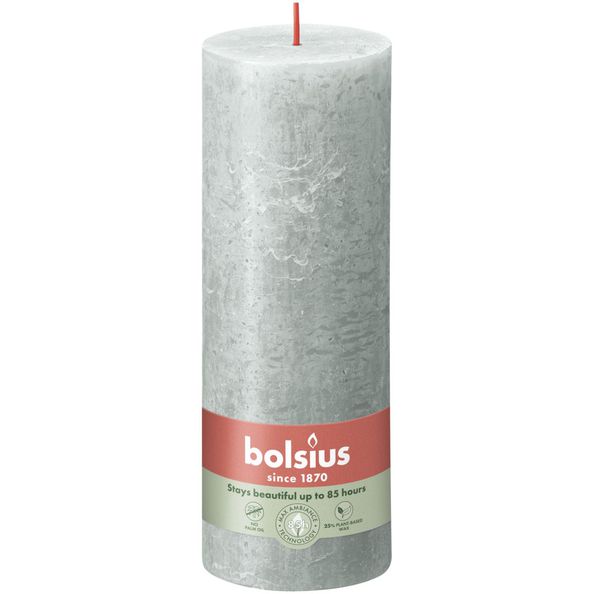 Bolsius Rustikale Blockkerze Jadegrün ø68x190 mm 85 Stunden (4 Stück)