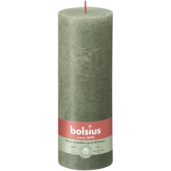 Bolsius Bolsius Stollen Shine 4 St rustikal 190x68 mm frisch olivfarben
