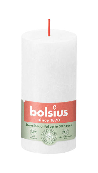 Bolsius Bolsius Stollen Shine 8 St rustikal 100x50 mm bewölktes Weiß