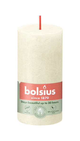 Bolsius Bolsius Stubbares glänzen 8 St rustikale 100x50 mm weiche Perle farbig