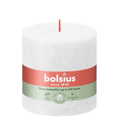 Bolsius Bolsius Stollen Shine 3 St rustikal 100x100 mm bewölktes Weiß