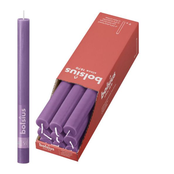 Bolsius rustikale Tischkerze violett