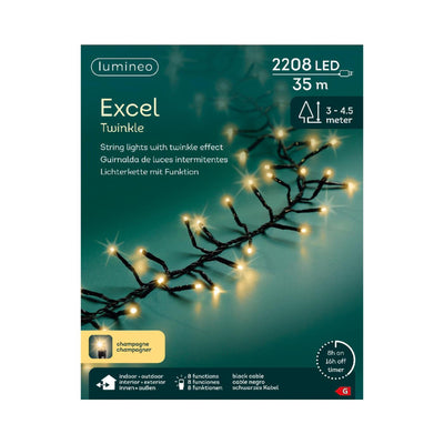 Lumineo Excel Twinkle 2208 LED Champagner