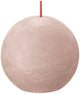 Bolsius rustikale Kugelkerze Misty Pink ø76 mm 25 Stunden (6 Stück)