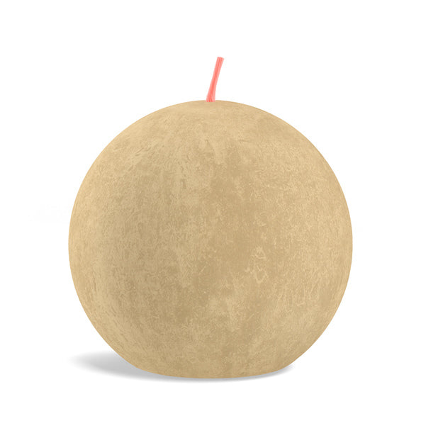 Bolsius rustikale Kugelkerze Haferbeige ø76 mm 25 Stunden (6 Stück)