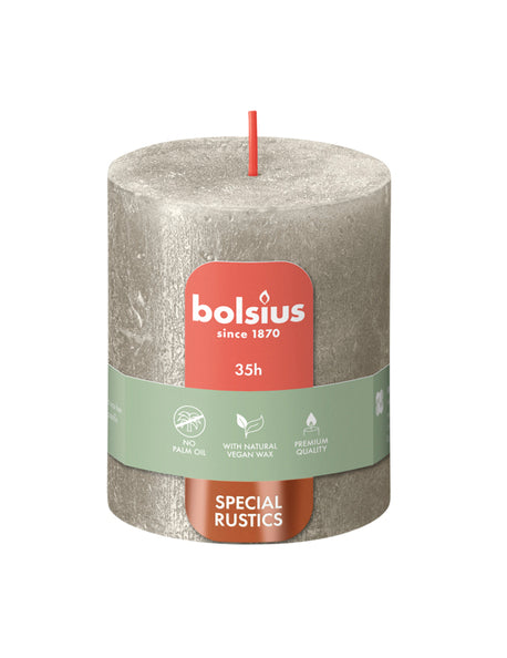 Bolsius Stumpenkerze Schimmer Champagner ø68x80 mm 35 Stunden (4 Stück)