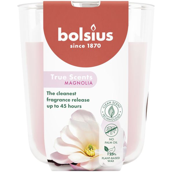 Bolsius Duftglas True Scents Magnolia ø85x97 mm 45 Stunden (4 Stück)