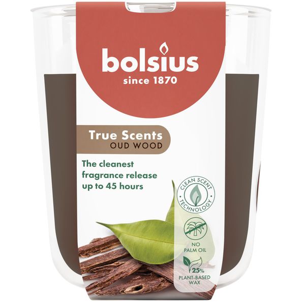 Bolsius Duftglas True Fragrances Altholz ø85x97 mm 45 Stunden (4 Stück)