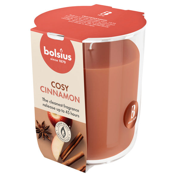 Bolsius Duftglas True Scents Apfel-Zimt ø85x97 mm 45 Stunden (4 Stück)