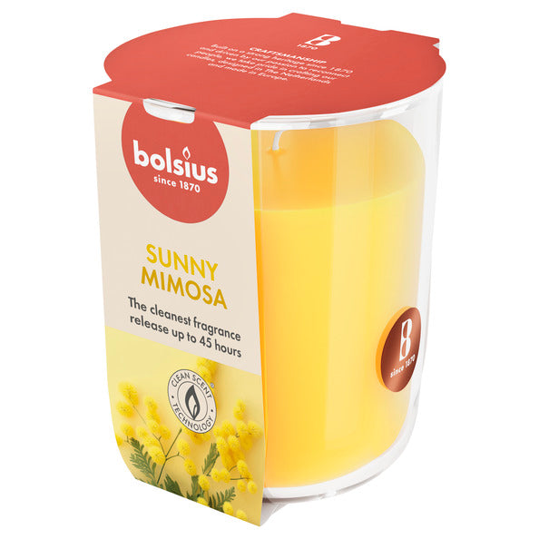 Bolsius Duftglas True Fragrances Mimosa ø85x97 mm 45 Stunden (4 Stück)