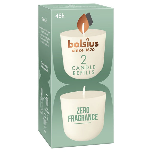 Bolsius Nachfüllung Cleanlight 2er-Pack Null ø57x116 mm (6x 2 Stück)