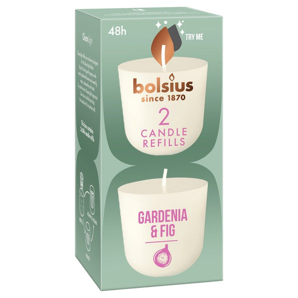 Bolsius Cleanlight 2er-Pack Gardenie Feige ø57x116 mm (6x 2 Stück)