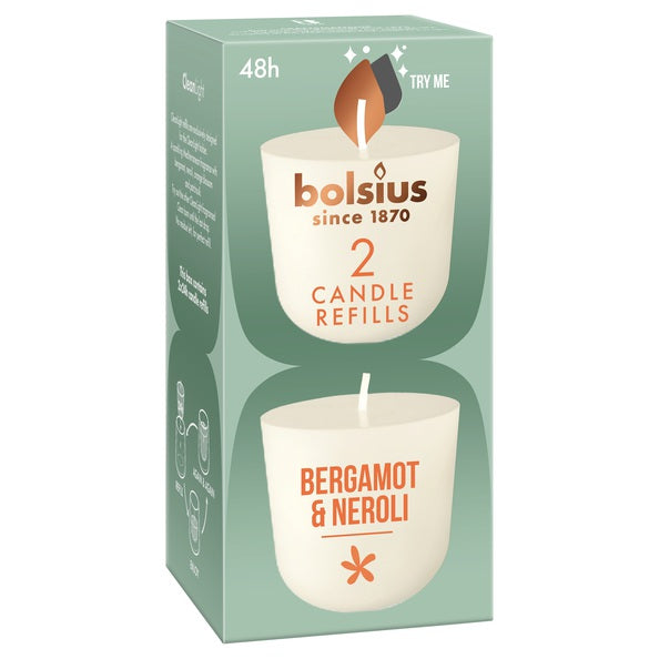 Bolsius Cleanlight 2er-Pack Bergamotte Neroli ø57x116 mm (6x 2 Stück)