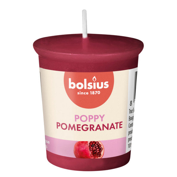Bolsius Votivkerze rund True Scents Granatapfel ø45x53 mm 15 Stunden (24 Stück)