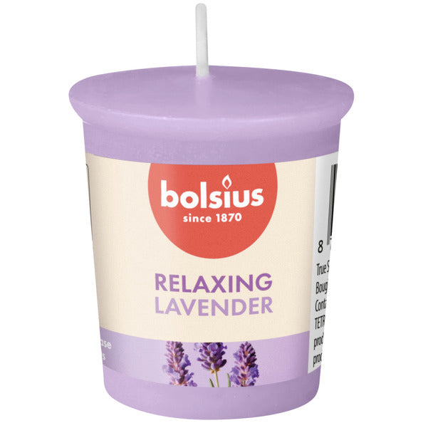 Bolsius Votivkerze rund True Scents Lavendel ø45x53 mm 15 Stunden (24 Stück)