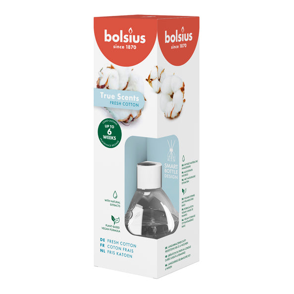 Bolsius Aromadiffusoren 60 ml True Scents Fresh Cotton (6 Stück)