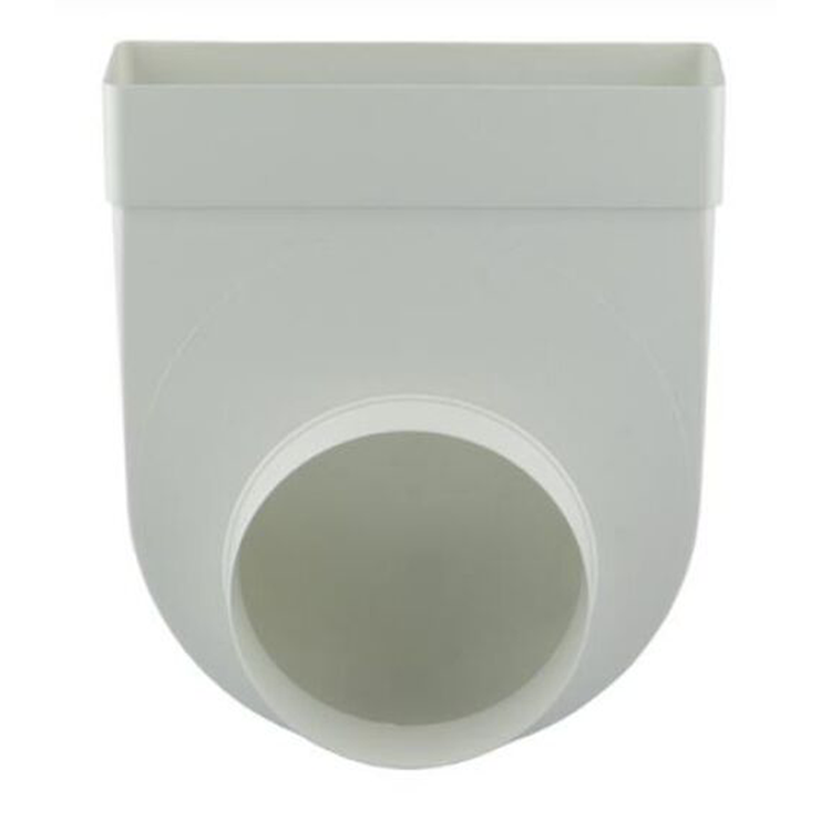 Renson 1069273 – PVC-Eckverbindung. rechts rund 90°7017 (220x90-dia 150) (weiß) | 3 Stück
