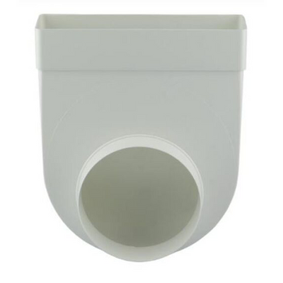 Renson 1069273 – PVC-Eckverbindung. rechts rund 90°7017 (220x90-dia 150) (weiß) | 3 Stück