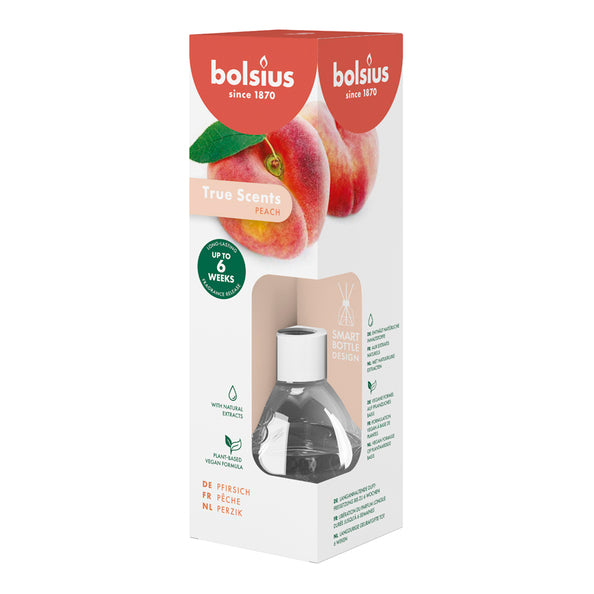 Bolsius Aromadiffusoren 60 ml wahre Düfte Pfirsich (6 Stück)