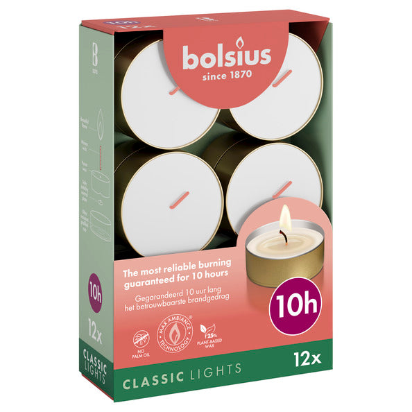 Bolsius Maxileuchten ø60x25 mm 10 Stunden (6x 12 Stück)