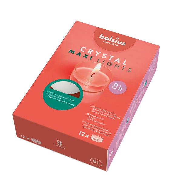 Bolsius Clear Cup Maxi Lichter ø59x25 mm 8 Stunden (6x 12 Stück)