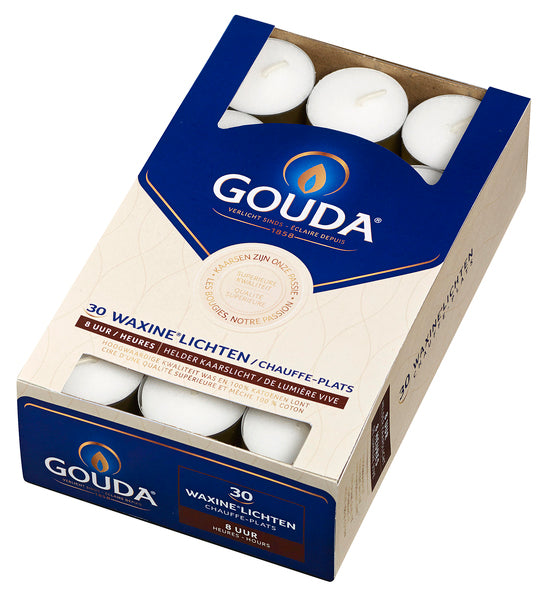 Bolsius Teelichter weiß ø38x23 mm 8 Stunden (4x 30 Stück)