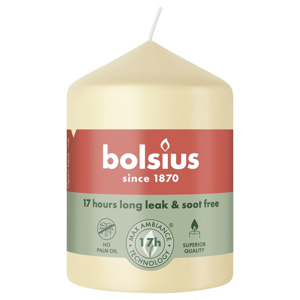Bolsius Stumpenkerze beige ø58x80 mm 17 Stunden (6 Stück)