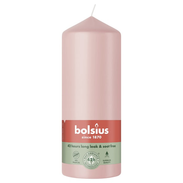 Bolsius Stumpenkerze Misty Pink ø58x150 mm 42 Stunden (6 Stück)