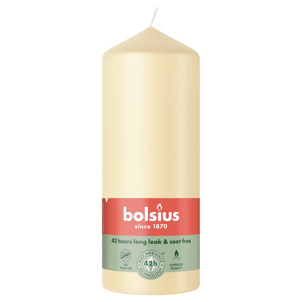 Bolsius Stumpenkerze beige ø58x150 mm 42 Stunden (6 Stück)