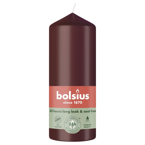 Bolsius Stumpenkerze Samtrot ø58x150 mm 42 Stunden (6 Stück)