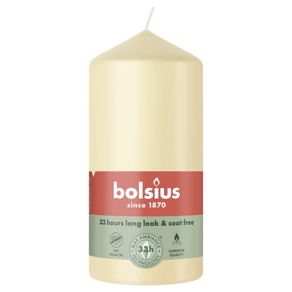 Bolsius Stumpenkerze beige ø58x120 mm 33 Stunden (6 Stück)