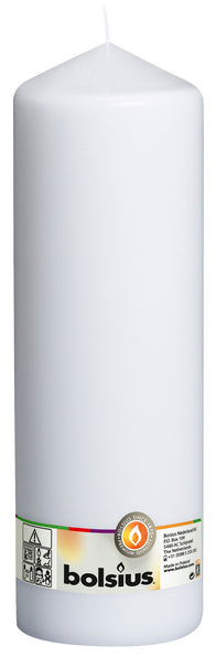 Bolsius Stumpenkerze weiß ø98x300 mm 175 Stunden (4 Stück)