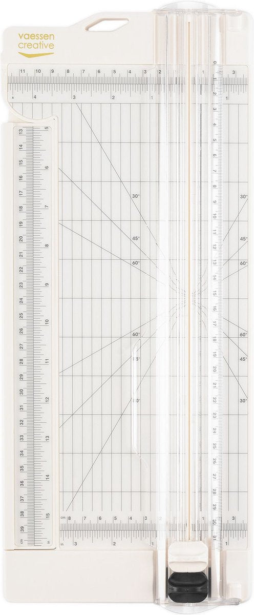 Vaessen creative • Papierschneider mit Ritzfunktion, 12 x 30,5 cm, gebrochenes Weiß