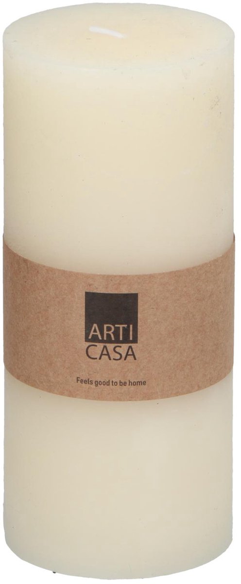 Arti casa Stumpenkerze ø7 x 16 cm – 65 Brennstunden – Elfenbein
