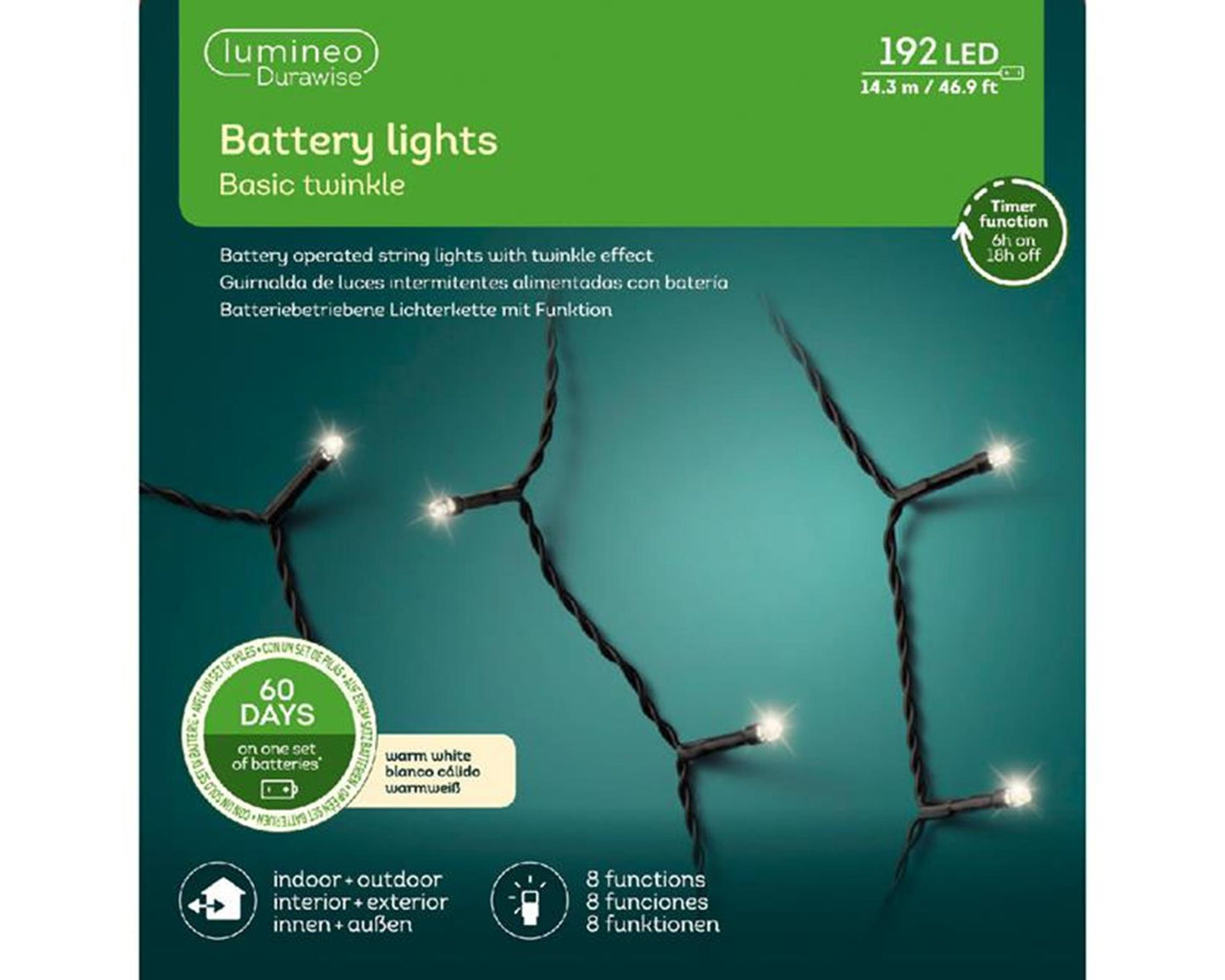 Lumineo LED Durawise Basisleuchten 192l warmweiß