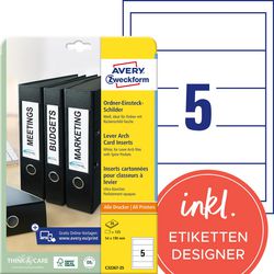 Etiketten c32267-25 avery 190x54mm weiß 125 Stück