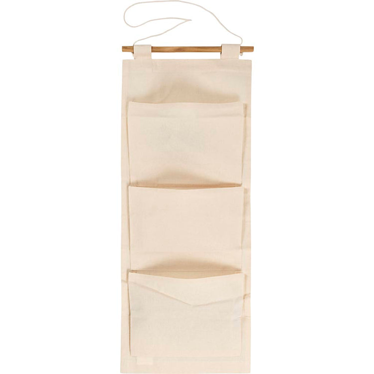Creativ Company Hängeorganizer, H: 75 cm, B: 30 cm, 145 g, Hellnatur, 1 Stück