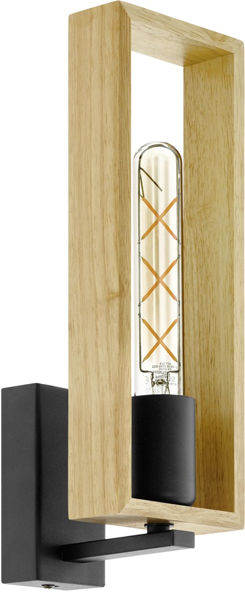 Eglo Littleton – Wandleuchte – E27 – schwarzes Holz
